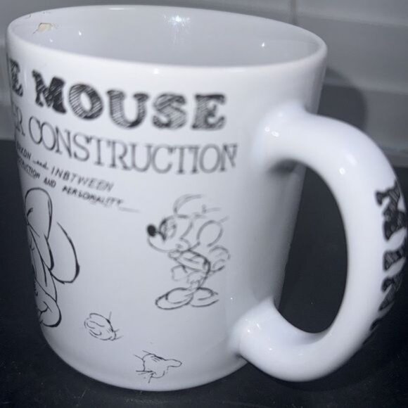 Minnie Mouse Character Construction Mug White & Black 4" Tall Disney Ceramic Tha - Picture 2 of 10